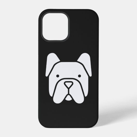 Cute French Bulldog iPhoneケース (裏面)