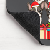 Cute French Bulldog Le Frenchie Christmas Tree Xma マウスパッド (コーナー)