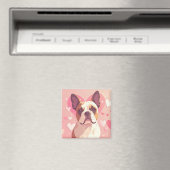 Cute French Bulldog Love Magnet マグネット (インサイチュ (食洗機))