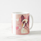 Cute French Bulldog Love Mug コーヒーマグカップ (正面右)