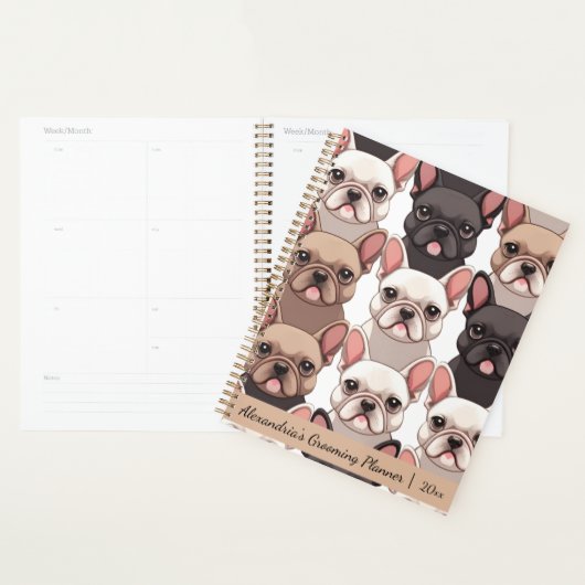 Cute French Bulldog Planner プランナー手帳 (ディスプレー)