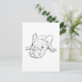 Cute French Bulldog Postcard ポストカード (スタンド正面)