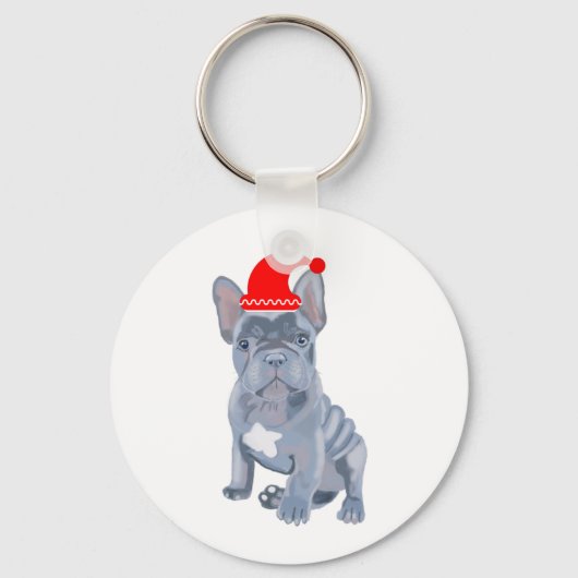 Cute French Bulldog Puppy  キーホルダー (正面)