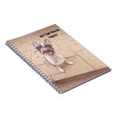 Cute French Bulldog puppy journal notebook  ノートブック (右側)