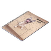 Cute French Bulldog puppy journal notebook  ノートブック (左側)