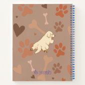 Cute French Bulldog puppy journal notebook  ノートブック (裏面)