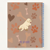 Cute French Bulldog puppy journal notebook  ノートブック (裏面)