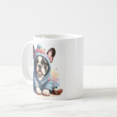 Cute French Bulldog Puppy Mug コーヒーマグカップ (正面左)