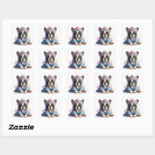 Cute French Bulldog Puppy Sticker スクエアシール (シート)