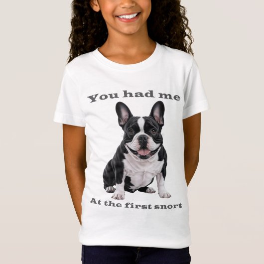 Cute French Bulldog Shirt for Kids – You Had Me at Tシャツ (正面)