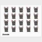 Cute French Bulldog Sticker | Adorable Frenchie Lo スクエアシール (シート)
