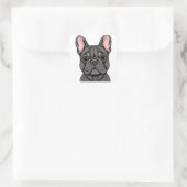 Cute French Bulldog Sticker | Adorable Frenchie Lo スクエアシール (バッグ)