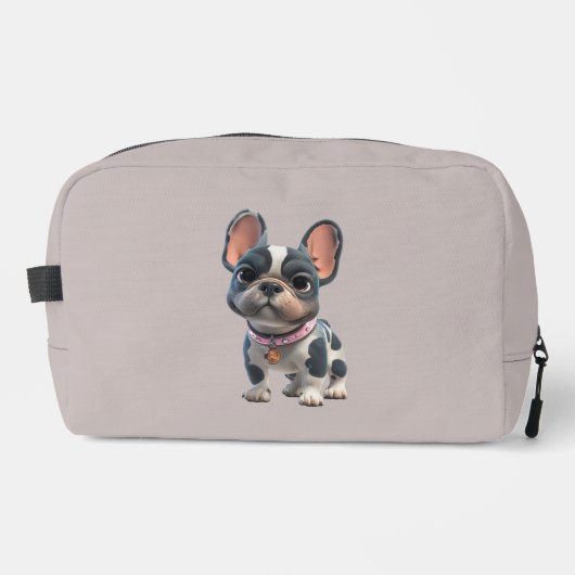 Cute French Bulldog Toiletry Bag ドップキット (正面)