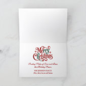 Cute French Bulldogs Christmas シーズンカード (内部)