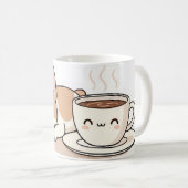 Cute Frenchie in Coffee Cup French Bulldog Design コーヒーマグカップ (正面右)