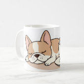Cute Frenchie in Coffee Cup French Bulldog Design コーヒーマグカップ (正面左)