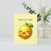 Cute fresh lemon customizable ポストカード (スタンド正面)
