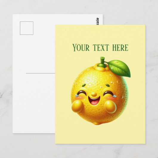 Cute fresh lemon customizable ポストカード (正面/裏面)