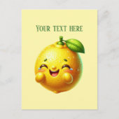 Cute fresh lemon customizable ポストカード (正面)