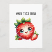 Cute fresh strawberry customizable vendors ポストカード (正面)