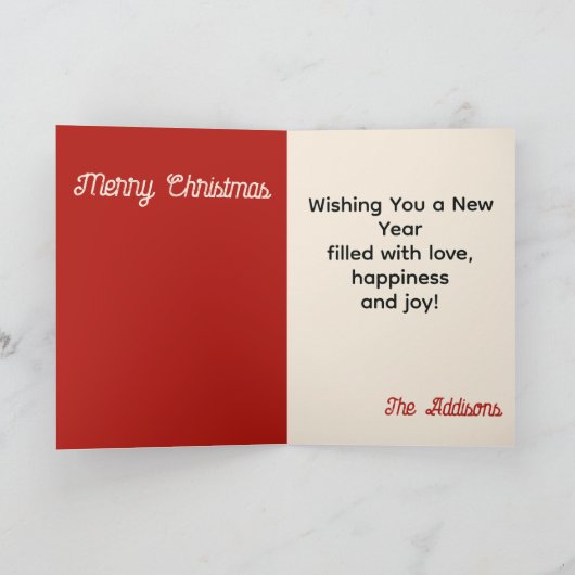 Cute Frida Kahlo Retro Minimalist Merry Christmas カード (内部)