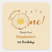 Cute Fried Egg 1st Birthday