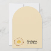 Cute Fried Egg 1st Birthday 招待状 (裏面)