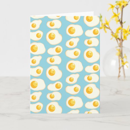 Cute Fried eggs カード (黄色い花)