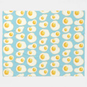 Cute Fried eggs フリースブランケット (正面(横))