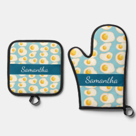 Cute Fried eggs 鍋つかみ&鍋敷きセット