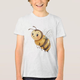 Cute Friendly Bumblebee Illustration トライブレンドＴシャツ