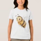 Cute Friendly Bumblebee Illustration トライブレンドＴシャツ (正面)