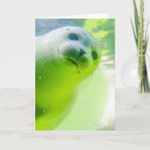 Cute Friendly Seal Underwater カード (正面)