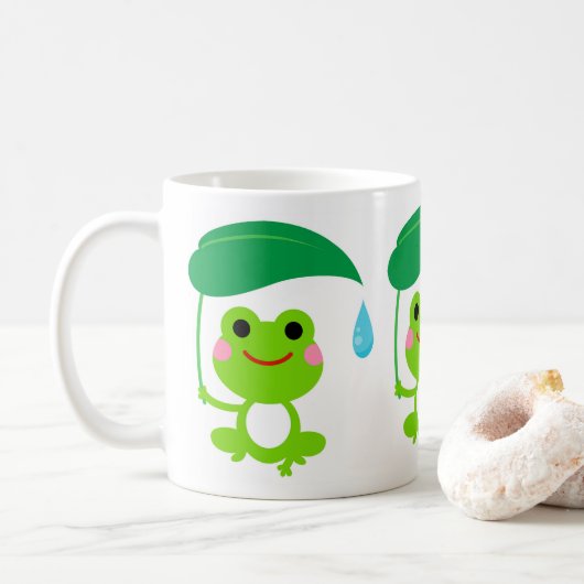 Cute Frog コーヒーマグカップ (ドーナツ)