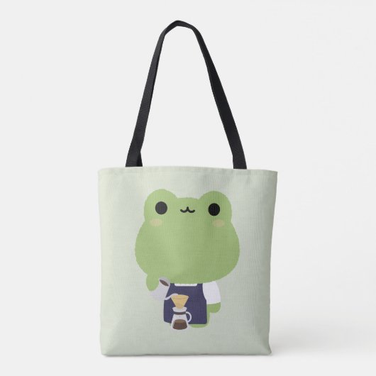 Cute Frog Barista トートバッグ (裏面)