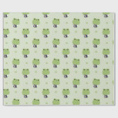 Cute Frog Barista ラッピングペーパー (フラット)