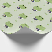 Cute Frog Barista ラッピングペーパー (角)