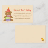 Cute Frog & Bear "Bring a Book" Enclosure Card エンクロージャーカード (正面/裏面)