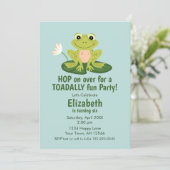 Cute Frog Birthday Invitation 招待状 (スタンド正面)