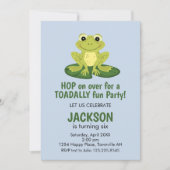 Cute Frog Birthday Invitation 招待状 (正面)