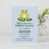Cute Frog Birthday Invitation 招待状 (スタンド正面)