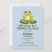 Cute Frog Birthday Invitation 招待状 (正面)