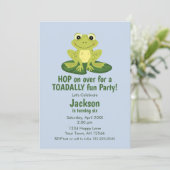 Cute Frog Birthday Invitation 招待状 (スタンド正面)