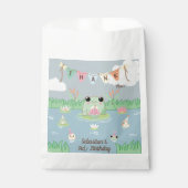 Cute Frog Birthday Party Thank You フェイバーバッグ (正面)