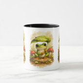 Cute Frog Coffee Mug – Adorable Rainy Day Frog マグカップ (中央)