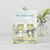 Cute Frog Couple Digital Download Wedding Invite 招待状 (スタンド正面)