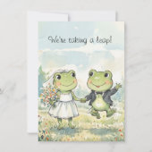 Cute Frog Couple Digital Download Wedding Invite 招待状 (正面)