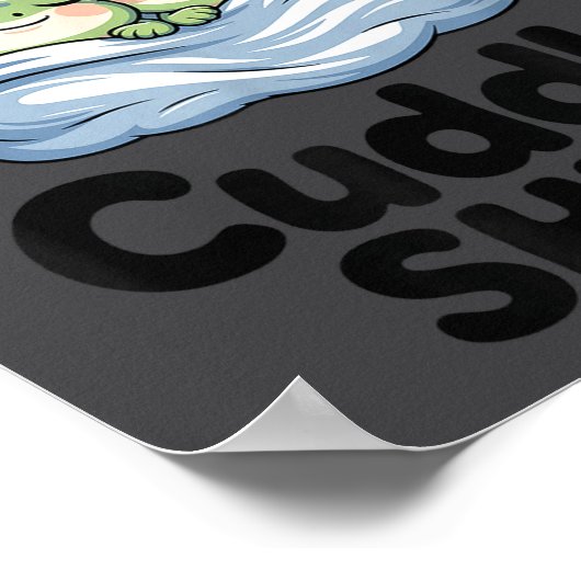 Cute Frog Couple This Is Our Cuddle ポスター (角)