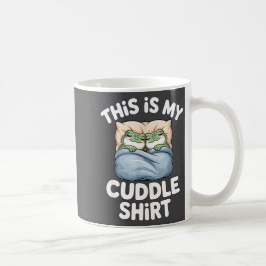 Cute Frog Cozy This Is My Cuddle  コーヒーマグカップ (右)