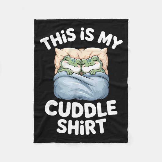 Cute Frog Cozy This Is My Cuddle  フリースブランケット (正面)